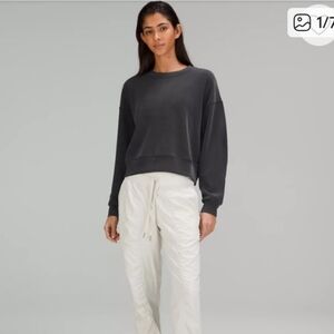 Lululemon Perfectly Oversized Cropped Crew *Softstream Black